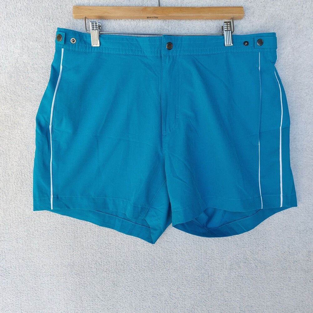 Michael Kors Mens XL Solid Piped Retro Swim Trunks